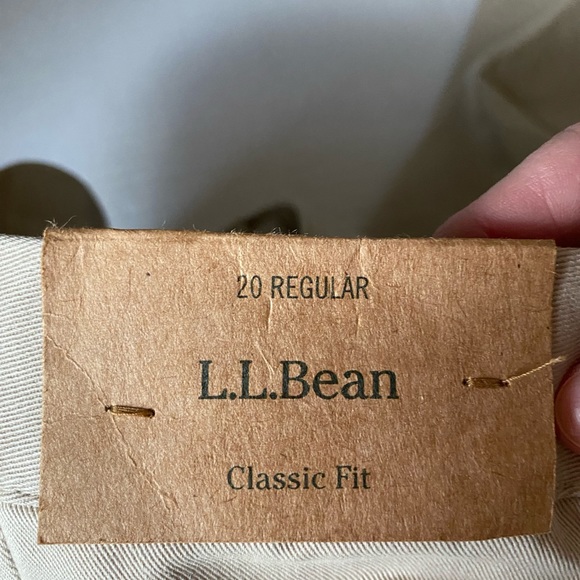 L.L. Bean Classic Fit Women’s Pants Tan Size 20 NWT - Picture 12 of 16